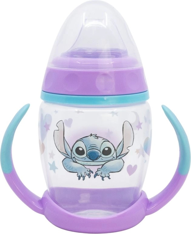 Hrneček s oušky a silikonovým náustkem STITCH 270 ml