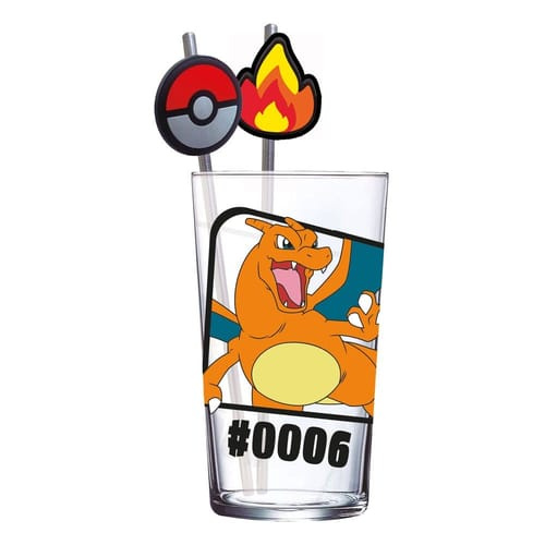 Sklenice s brčky Pokémon - Charizard