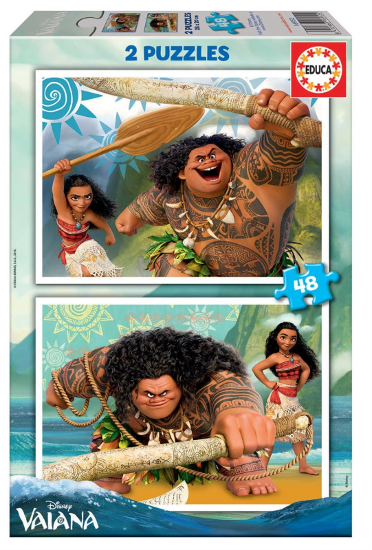 EDUCA Puzzle Odvážná Vaiana 2x48 dílků