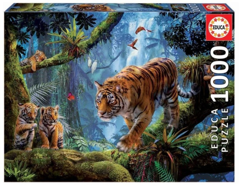 EDUCA Puzzle Tygři na stromě 1000 dílků