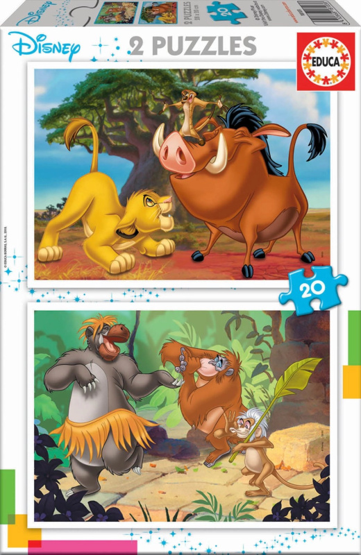 Educa Lví král Disney 2 x 20 dílků