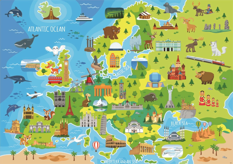 EDUCA Puzzle Mapa Evropy 150 dílků