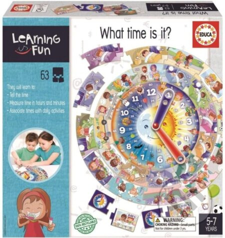 EDUCA Vzdělávací puzzle a hra Learning is Fun: Kolik je hodin?