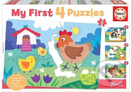 EDUCA Moje první puzzle Maminky a mláďátka 4v1 (5,6,7,8 dílků)