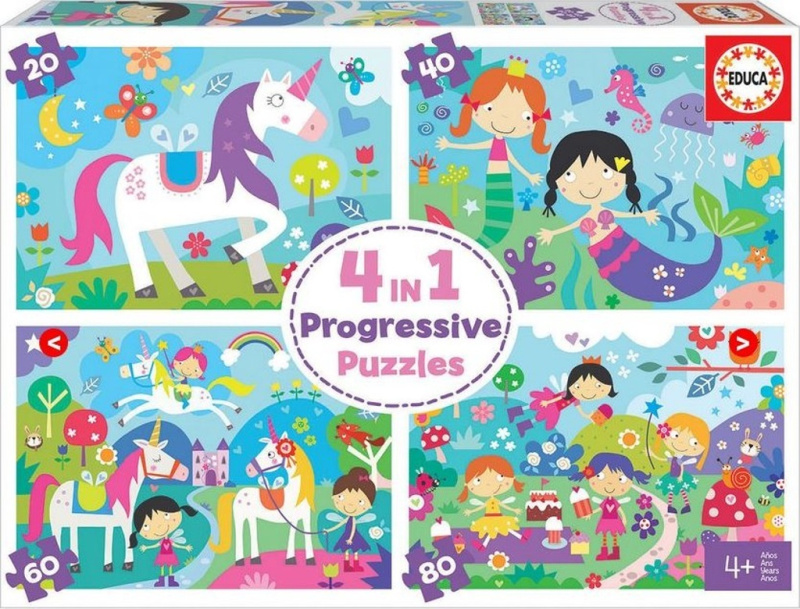 Puzzle kouzelní přátelé 4v1