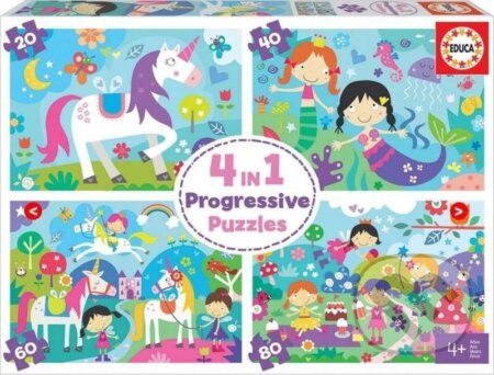 Puzzle kouzelní přátelé 4v1