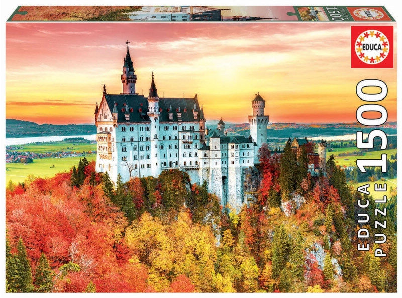 Educa Autumn in Neuschwanstein a Fix lepidlo EDU19042 1500 dílků