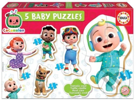 EDUCA Baby puzzle Cocomelon 5v1 (3-5 dílků)