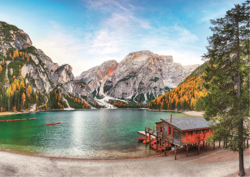 EDUCA Jezero Braies na podzim Itálie 3000 dílků