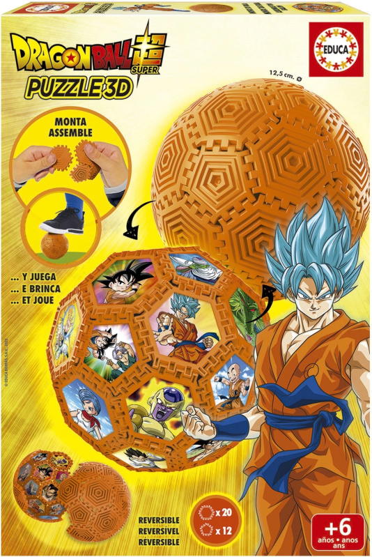 3D Puzzle míč Dračí - Educa 32 dílků