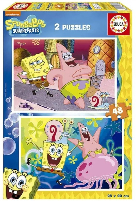EDUCA Puzzle Sponge Bob 2x48 dílků
