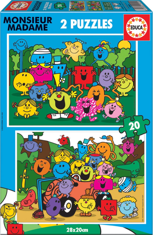 EDUCA Puzzle Monsieur Madame 2x20 dílků