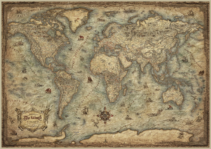 Educa puzzle mapa světa 3000 dílků
