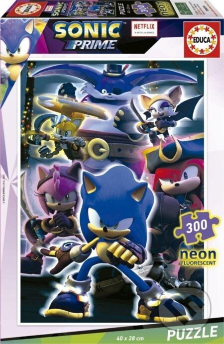 EDUCA Svítící puzzle Sonic Prime 300 dílků