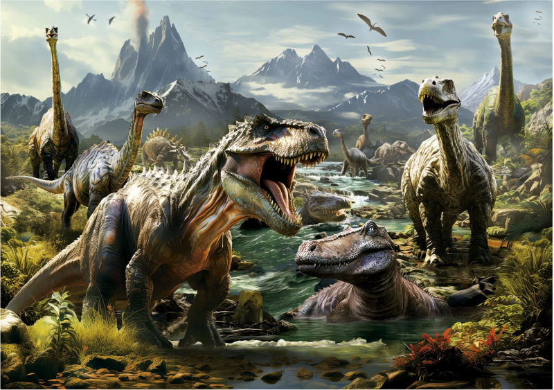 EDUCA Zuřiví dinosauři 1000 dílků