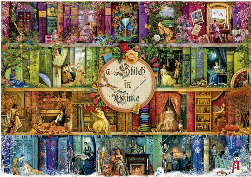 Educa puzzle Šití v průběhu času 3000 dílků