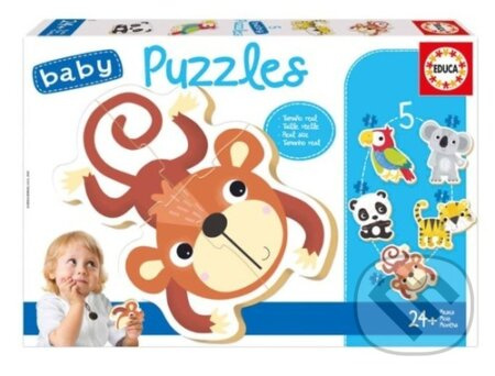 EDUCA Baby puzzle Divoká zvěř 5v1 (3-5 dílků)