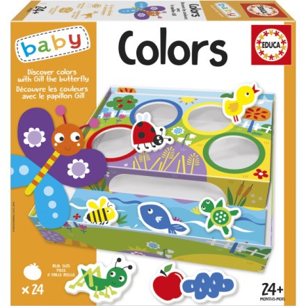 EDUCA Baby Třídění barev s motýlem Gillem 4x6 dílků