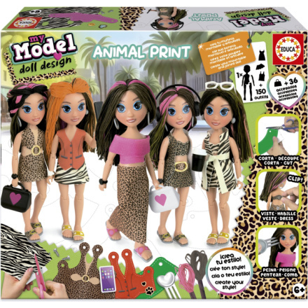 EDUCA Kreativní sada My Model Doll Design: Divoké princezny