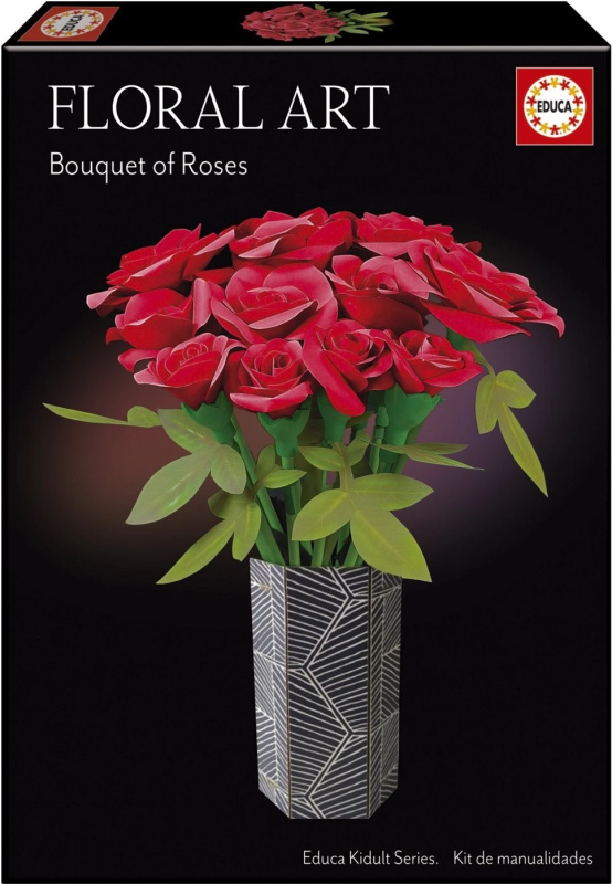 Educa 3D puzzle Floral Art: rudé růže