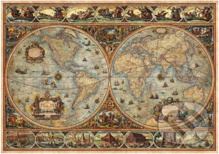 Puzzle Historická mapa světa 1000 dílků - kniha z kategorie Společenské hry