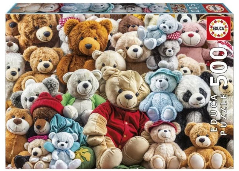 EDUCA puzzle Plyšoví medvídci 500 dílků