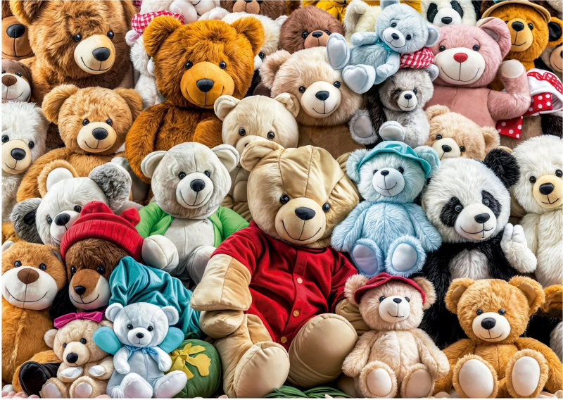 EDUCA puzzle Plyšoví medvídci 500 dílků