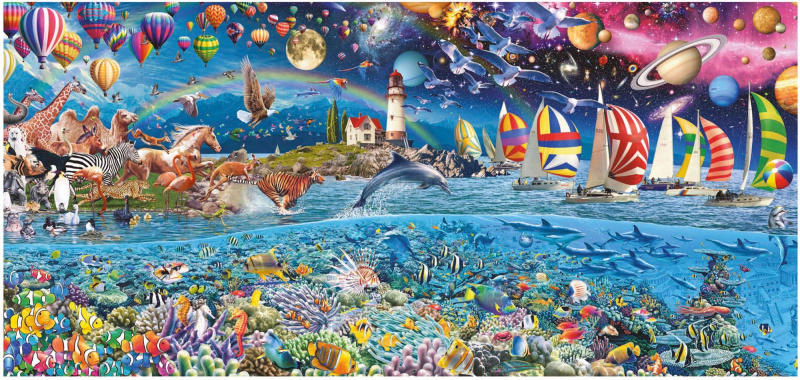 Panoramatické puzzle Život 3000 dílků