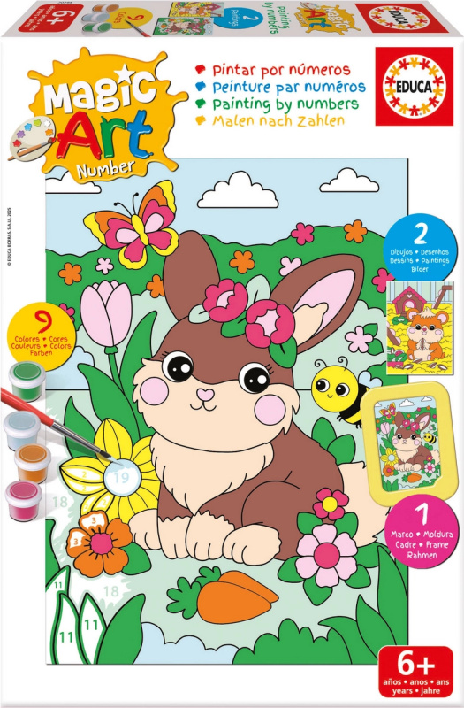 educa malování podle čísel králík a křeček