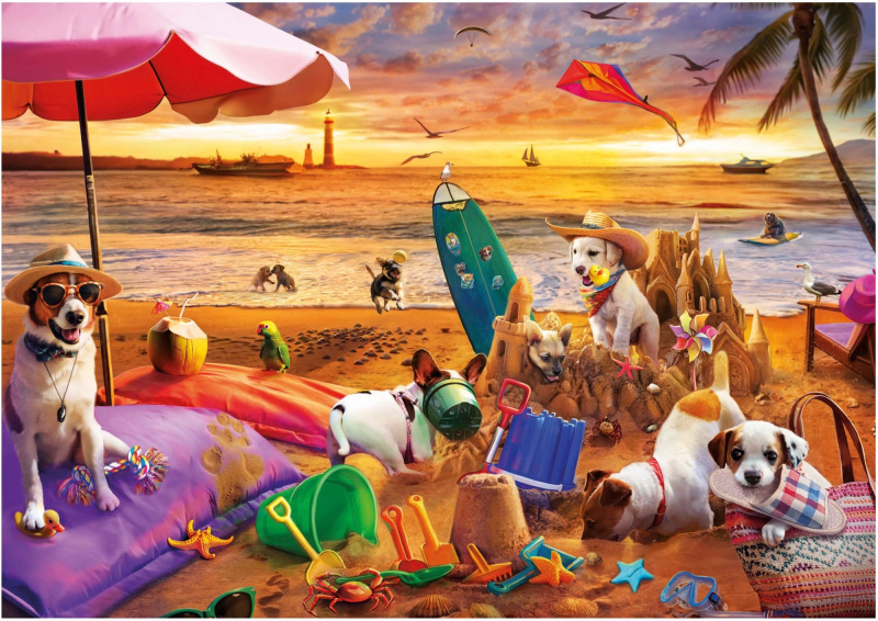 Puzzle Educa Psi na Pláži 1000 Dílů