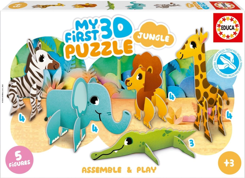 Educa Moje první 3D puzzle Džungle 5 v 1