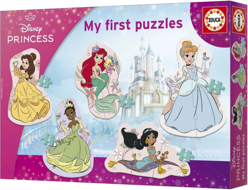 Educa baby progresivní puzzle Princezny 5v1 (3–8 dílků) - 1 kus