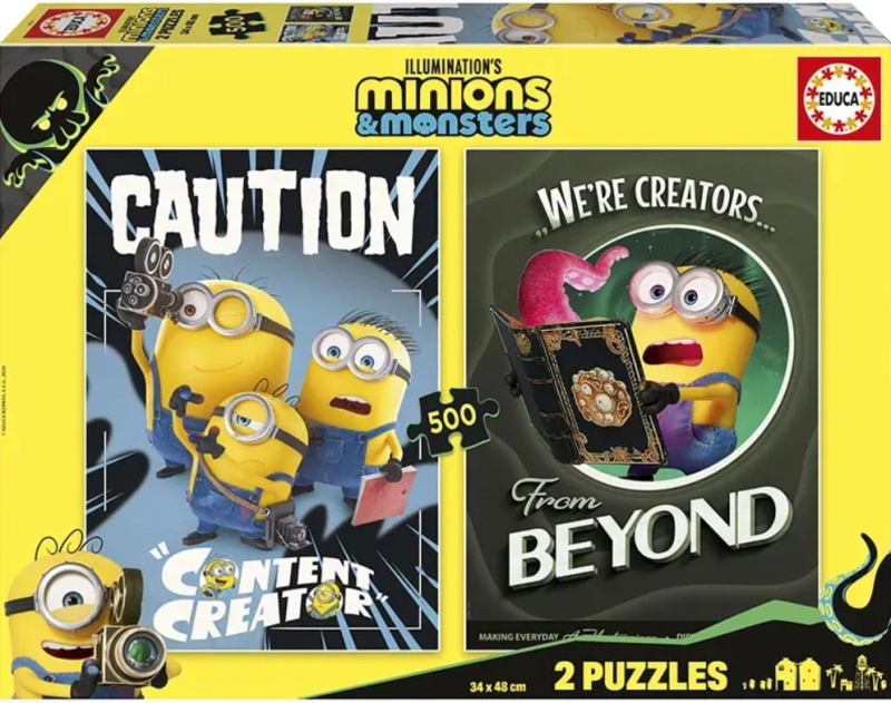 Educa puzzle Mimoni a monstra 2x500 dílků