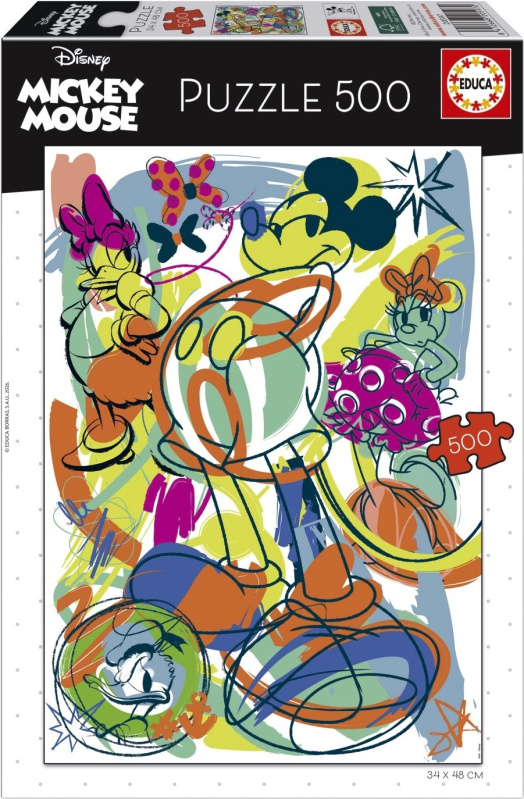 Educa Puzzle Mickey a přátelé 500 dílků