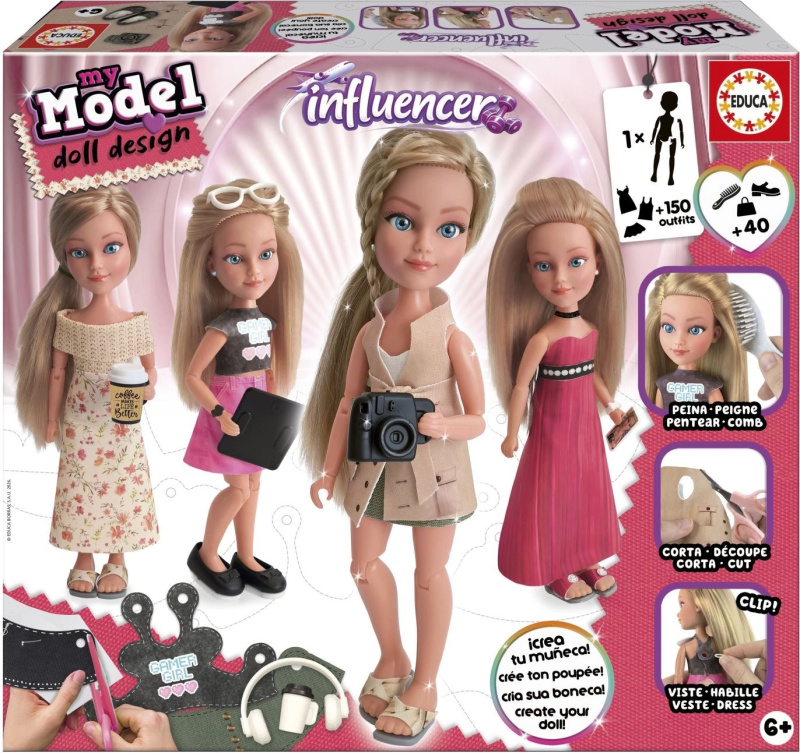 Educa my model doll design kreativní sada influencerka