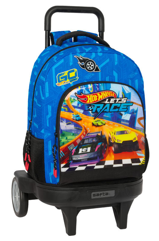 Školní batoh na kolečkách Safta Hot Wheels "Let's Race" - 33 L