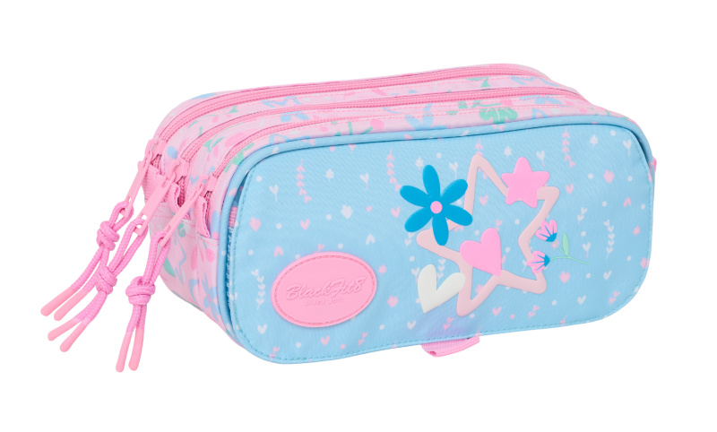 Tříkomorový školní penál Blackfit8 Smile