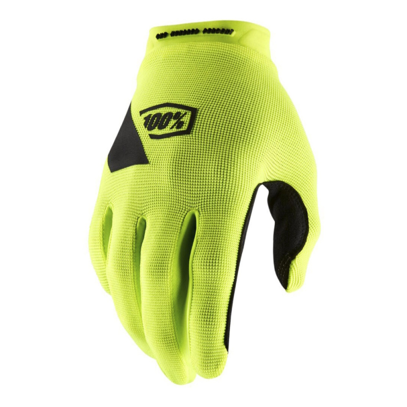 Cyklo a motokrosové rukavice 100% Ridecamp fluo žlutá fluo žlutá M