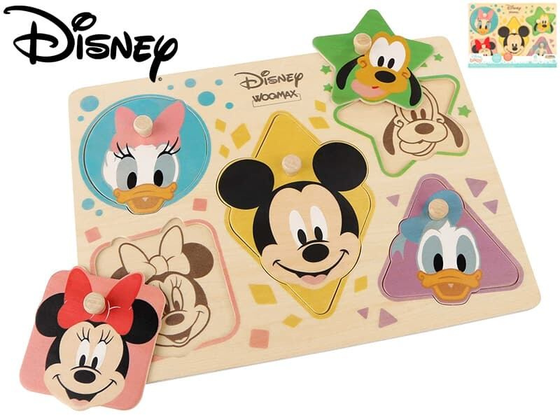 Disney vkládačka dřevěná, 6 dílků