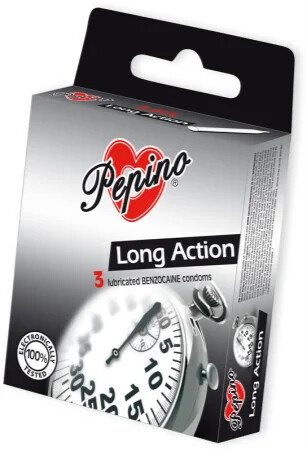 Pepino kondomy Long Action - 3 ks