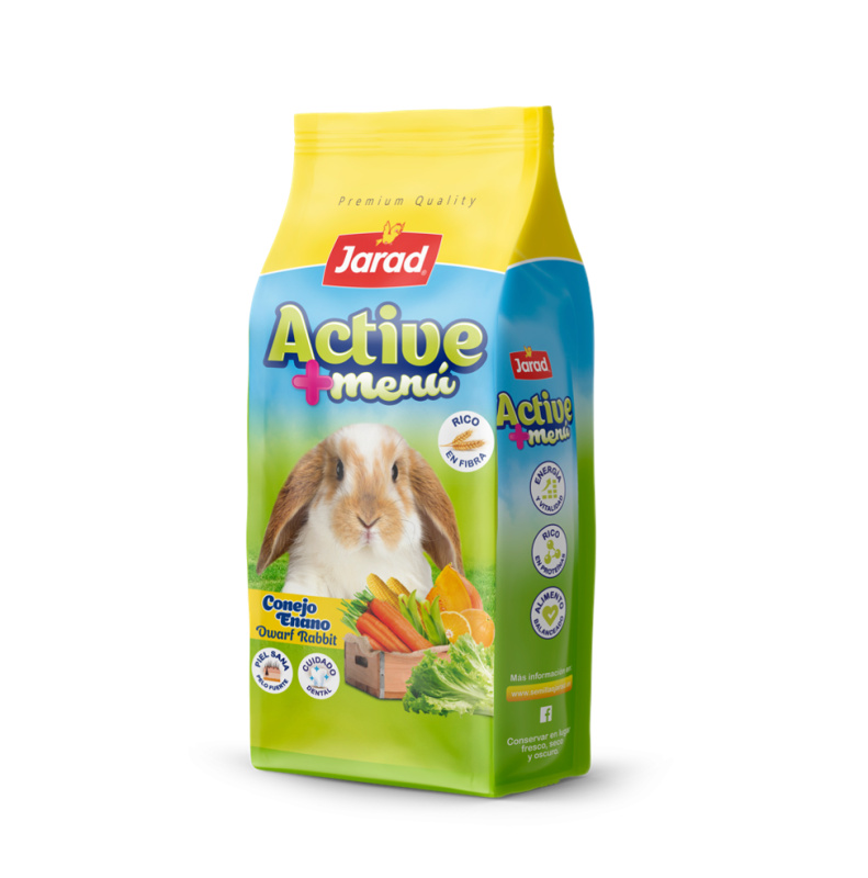 Jarad Active+ Zakrslý Králík Vláknina - 2kg + 1kg GRATIS