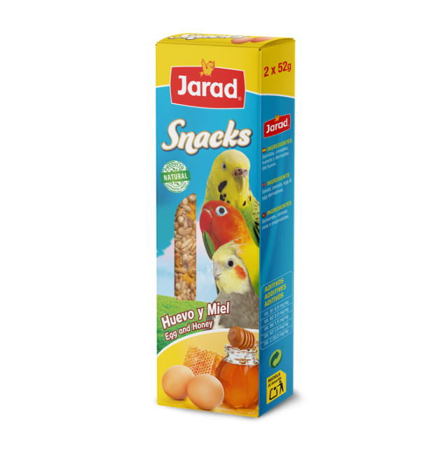 Jarad Tyčinky Střední Papoušek Vejce/Med - 2ks