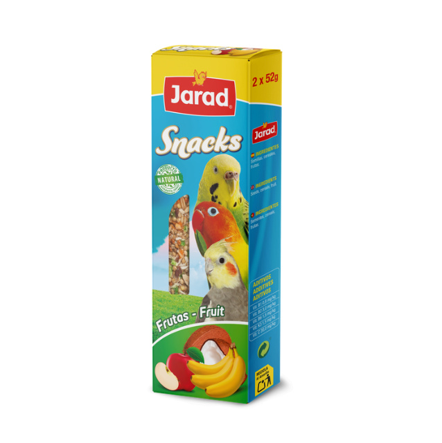 Jarad Tyčinky Střední Papoušek Ovoce - 2ks