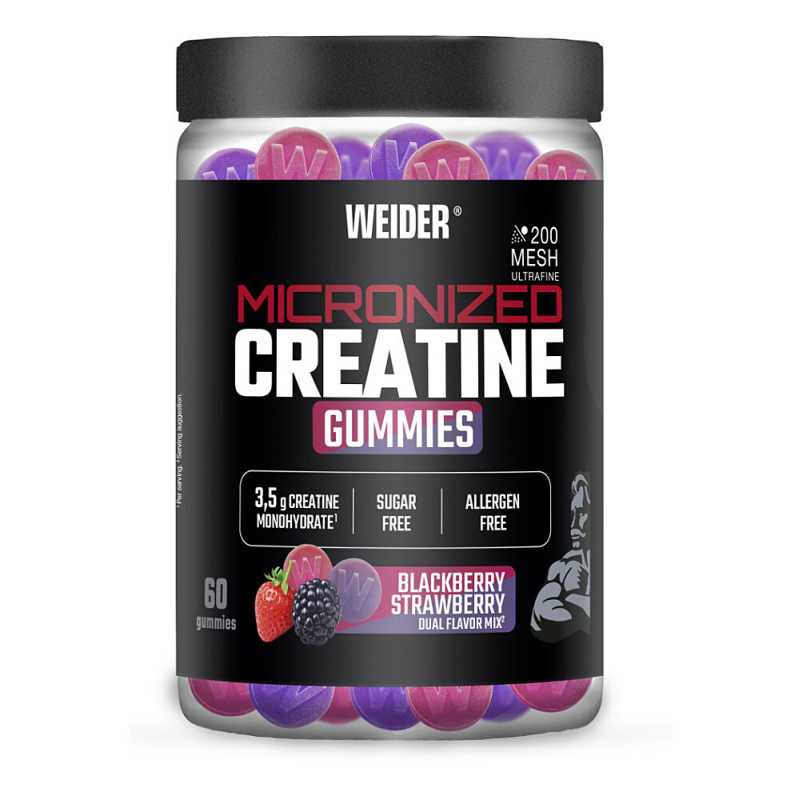 WEIDER Micronized creatine gummies ostružina jahoda 60 kapslí