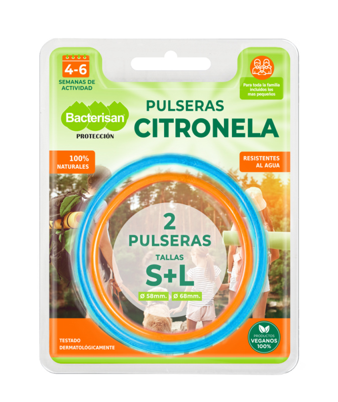ALLNATURE Bacterisan Repelentní náramek s citronelou 2 kusy