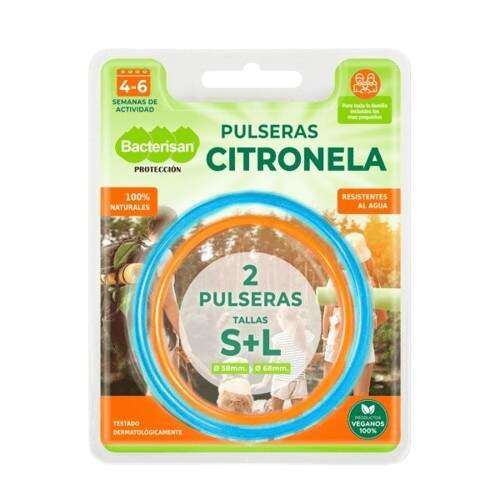 ALLNATURE Bacterisan Repelentní náramek s citronelou 2 kusy