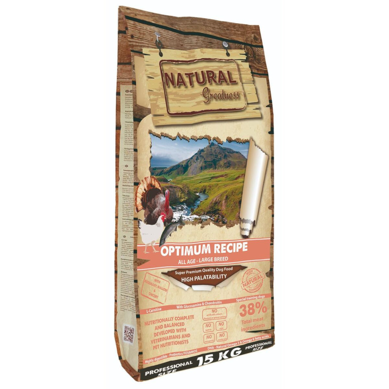 Natural Greatness Optimum Recipe Large Breed/krůta,kuře 15 kg