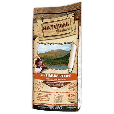 Natural Greatness Optimum Recipe Mini,Medium/krůta,kuře 15 kg