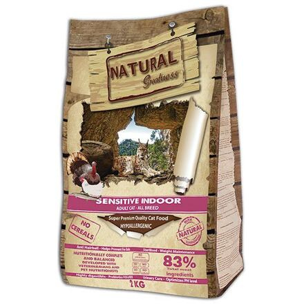 Natural Greatness Sensitive Indoor Cat Recipe/kuře,krůta 2kg