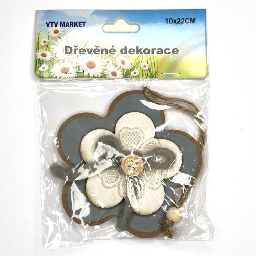 Kreativní svět Dřevěná dekorace KVĚT